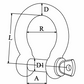 BOW SHACKLE 316 stainless SCREW PIN EUROPEAN TYPE