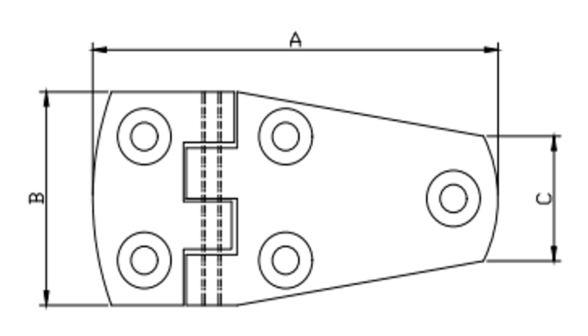 Heavy Duty Door Hinge Unequal