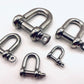 D SHACKLE 316 stainless SCREW PIN EUROPEAN TYPE