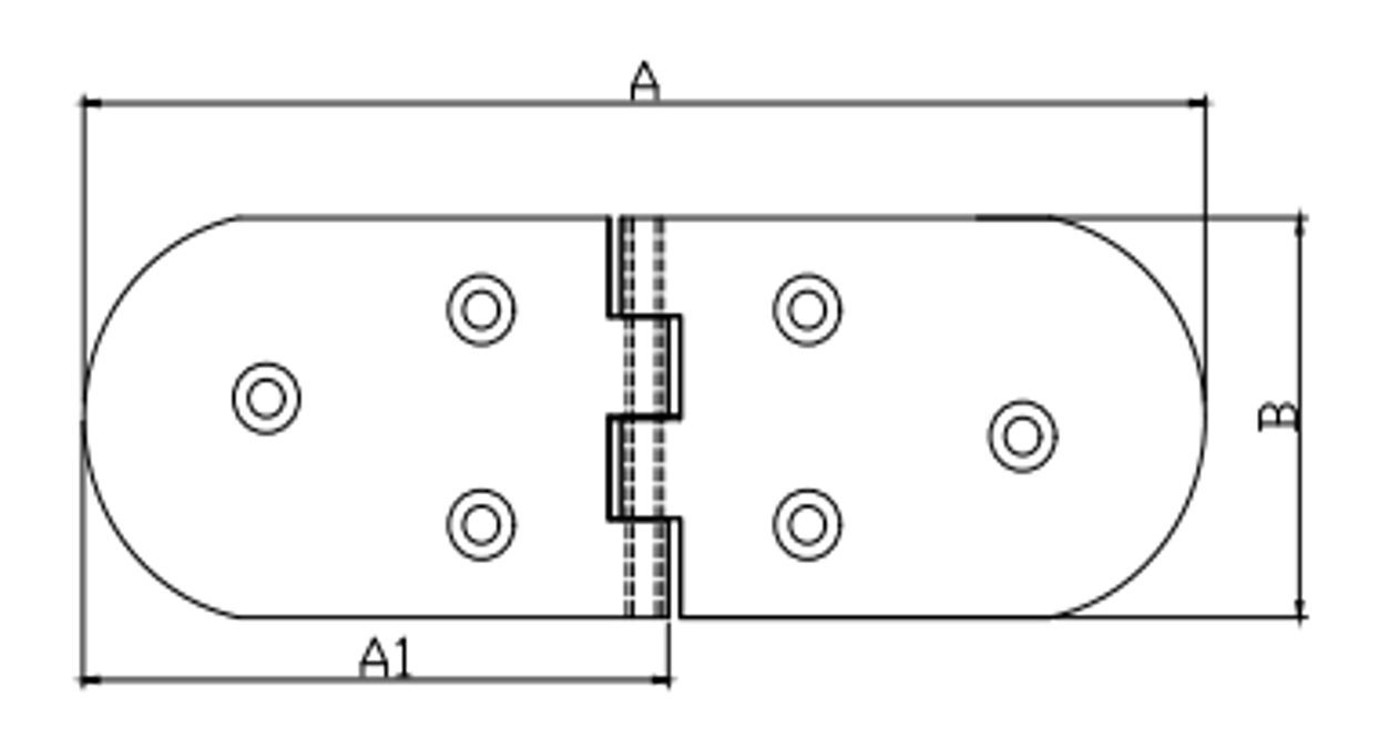 Marine Hinge Equal