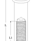 Dome Head terminal internal thread with Socket Head- Right Hand