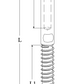 SWAGE STUD WITH WOOD THREAD - RIGHT THREAD