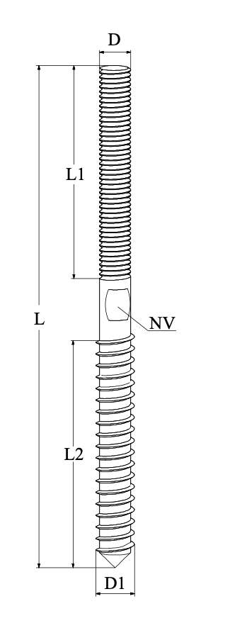 Dowel Screw - Right Thread