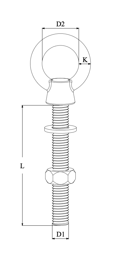 EYE BOLT LONG SHANK METRIC THREAD