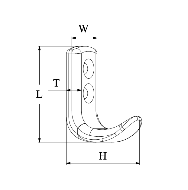 COAT HOOK PRECISION CAST