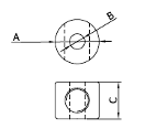 Round Clamp With Grub Screw For Wire